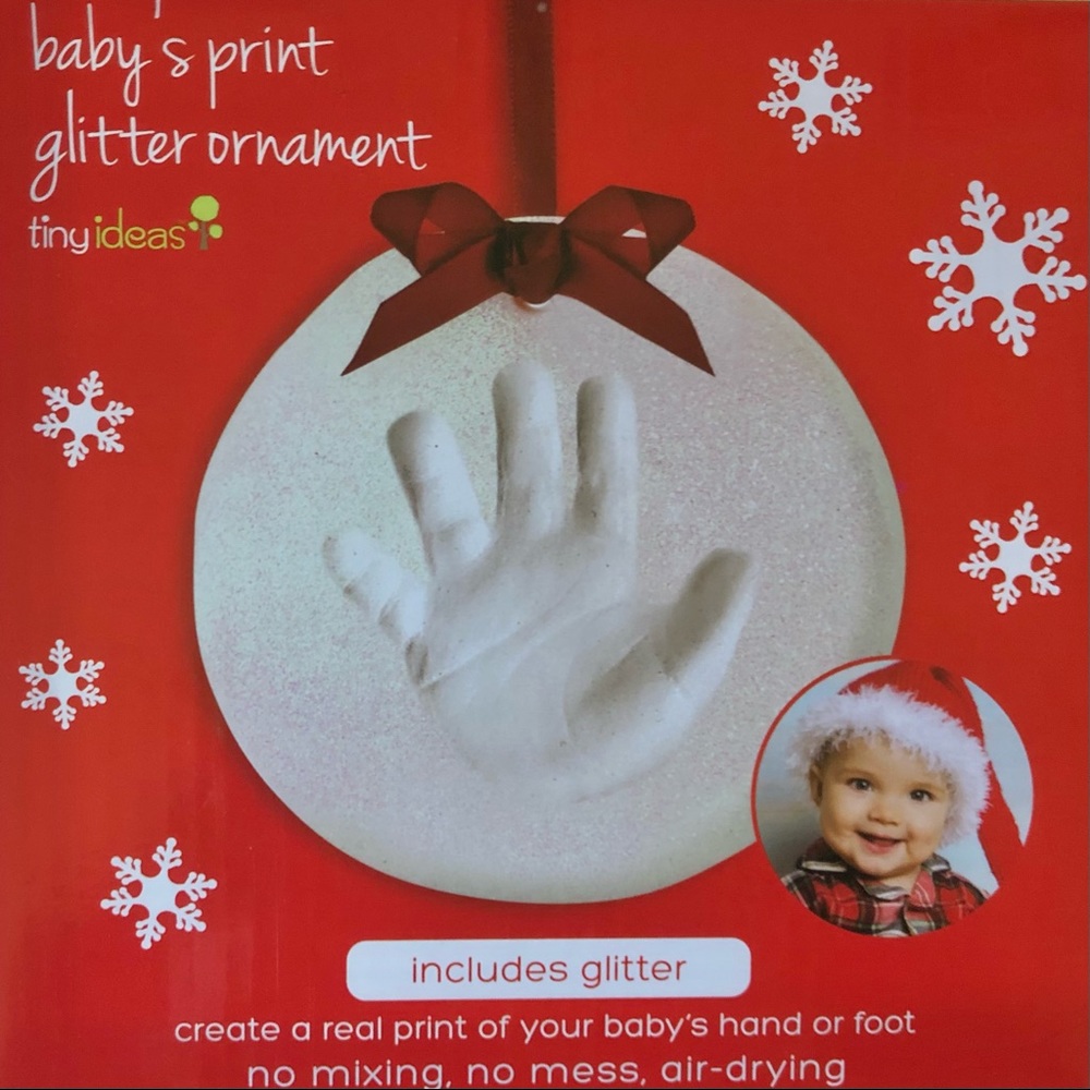 My Baby’s or Puppy’s Print Glitter Ornament